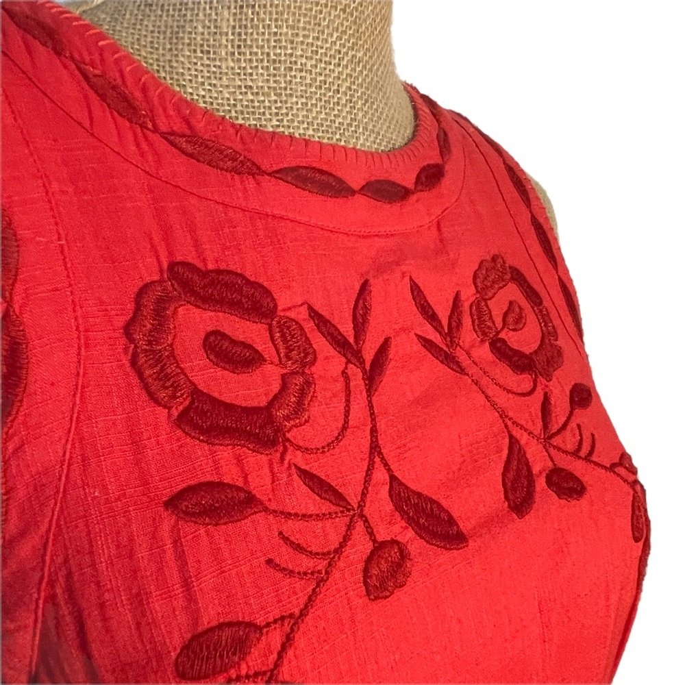 Free People birds of a feather embroidered mini dress size 6 - Picture 11 of 14